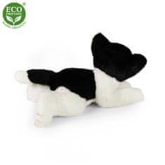 Rappa Plyšová kočka bílo-černá ležící 30 cm ECO-FRIENDLY