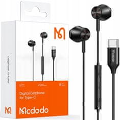 Mcdodo Mcdodo Drátová Sluchátka Usb-C S Mikrofonem Do Uší S Dac K Telefonu