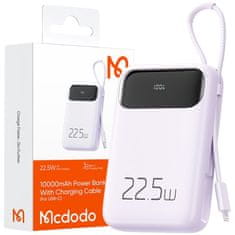 Mcdodo Mcdodo Powerbank 10000Mah S Displejem Usb Usb-C 22,5W + Lightning Kabel