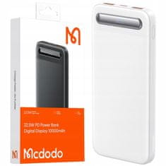 Mcdodo Mcdodo Powerbank 10000Mah S Displejem 3X Usb Usb-C 22,5W + Usb-C Kabel