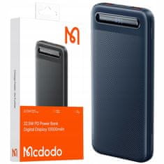 Mcdodo Mcdodo Powerbank 10000Mah S Displejem 3X Usb Usb-C 22,5W + Usb-C Kabel