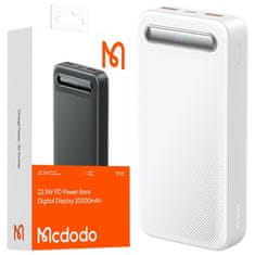 Mcdodo Mcdodo Powerbank 20000Mah S Displejem 3X Usb Usb-C 22,5W + Usb-C Kabel