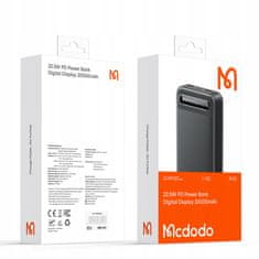 Mcdodo Mcdodo Powerbank 20000Mah S Displejem 3X Usb Usb-C 22,5W + Usb-C Kabel