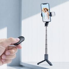 Mcdodo SELFIE TYČ PRO TELEFON MCDODO TRIPOD BLUETOOTH STATIV SS-1781 ČERNÁ