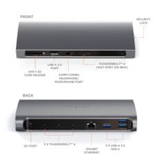 Satechi Thunderbolt 4 Dock 11 v 1 Host Port, 3 Thunderbolt 4 Downstream Ports, 3 USB-A 3.2 Ports, USB-A 2.0 Port, SD Card Reader, GbE, Audio Jack Kompatibilní s MacBook M2 a M1