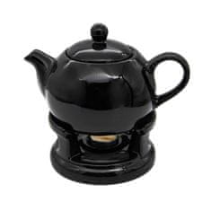 Bella Fiore Konvice porcelán 1000ml s ohřívačem BLACK