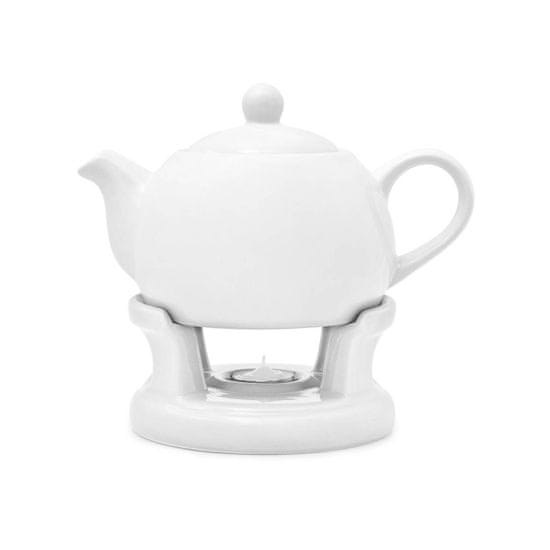 Bella Fiore Konvice porcelán 1000ml s ohřívačem WHITE