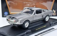 Lucky Die Cast Lucky Die Cast Ford Mustang Shelby GT500 KR 1968 - Šedá metalíza - Lucky Die Cast 1:18