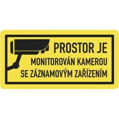 Secutek Výstražná bezpečnostní samolepka - 12x6cm Samolepka pro nalepení zvnějšku