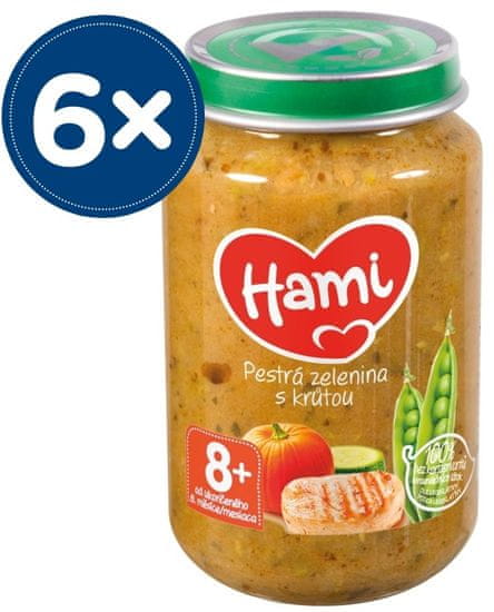 Hami Pestrá zelenina s krůtou - 6 x 200g