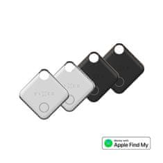 FIXED Smart tracker Tag s podporou Find My, 4 ks, 2x černý + 2x bílý