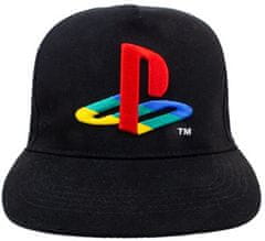 CurePink Čepice - kšiltovka snapback Playstation: Classic Logo (nastavitelná)
