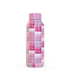 QUOKKA Solid Kids termoska pro děti 510 ml, pink bricks