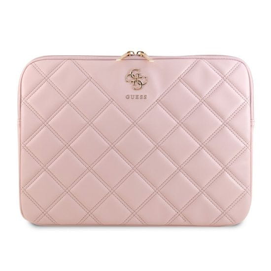 Guess 4G Quilted obal na MacBook 13/14" Růžová