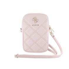 Guess 4G Quilted univerzální taška se zipem Růžová