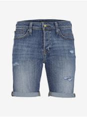 Jack&Jones Modré pánské džínové kraťasy Jack & Jones Rick S