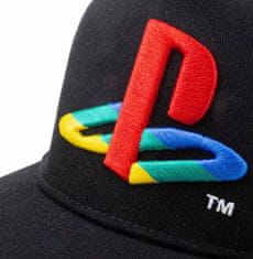 CurePink Čepice - kšiltovka snapback Playstation: Classic Logo (nastavitelná)