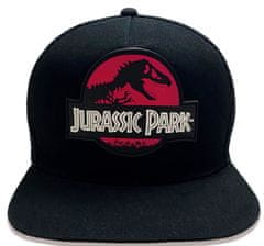 CurePink Kšiltovka - čepice snapback Jurassic Park|Jurský Park: Logo (nastavitelná)