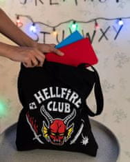 CurePink Shopping taška na rameno Netflix|Stranger Things: Hellfire Club (37 x 39 cm)