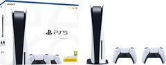 Sony PlayStation 5 (verze slim) + 2x DualSense Wireless Controller