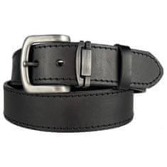 Penny Belts Pánský kožený opasek 9-1-60 black (Délka pásku 110 cm)