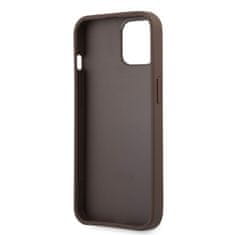 Guess  PU 4G Metal Logo Zadní Kryt pro iPhone 13 Brown