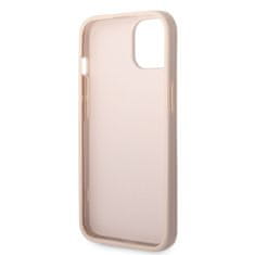 Guess  PU 4G Metal Logo Zadní Kryt pro iPhone 14 Pink