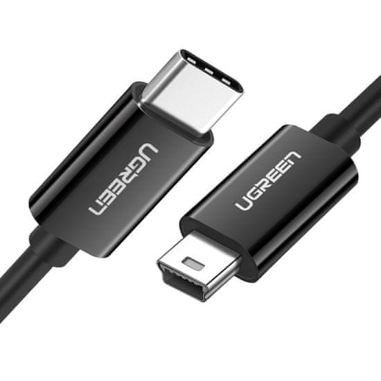 shumee USB-C - miniUSB kabel 480Mbps 1m černý