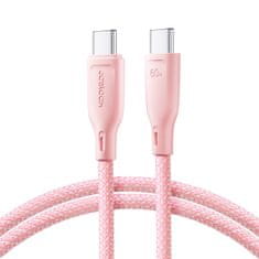 shumee USB-C kabel 60W rychlý přenos Multi-Color Series 1m růžový