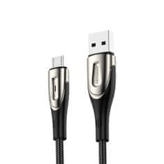 shumee Kabel USB-A - microUSB 3A indikátor nabíjení 1,2m černý