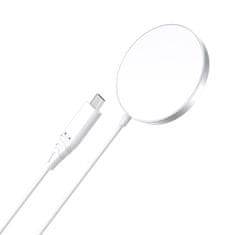 shumee 15W MagSafe bezdrátová magnetická nabíječka pro iPhone 12/13/14 bílá