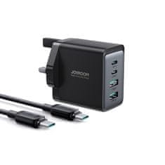 shumee GaN PD 67W síťová nabíječka 2x USB-C 2x USB-A UK zástrčka černá