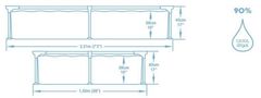 Bestway Bazén s konstrukcí 2,21 x 1,50 x 0,43m bez filtrace