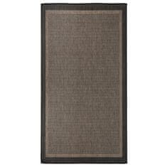Vidaxl Venkovní hladce tkaný koberec 80x150 cm tmavě hnědá