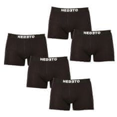 Nedeto 5PACK pánské boxerky černé (5NDTB001-brand) - velikost XXL