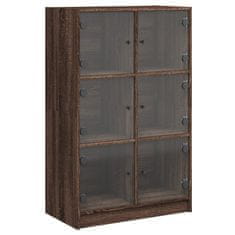 Vidaxl Highboard s dvířky hnědý dub 68 x 37 x 109 cm kompozitní dřevo