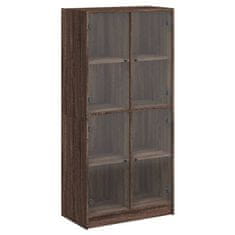 Vidaxl Highboard s dvířky hnědý dub 68 x 37 x 142 cm kompozitní dřevo