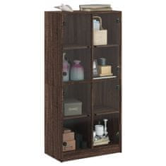 Vidaxl Highboard s dvířky hnědý dub 68 x 37 x 142 cm kompozitní dřevo