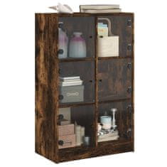 Vidaxl Highboard s dvířky kouřový dub 68x37x109 cm kompozitní dřevo