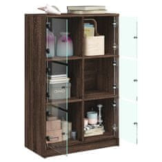 Vidaxl Highboard s dvířky hnědý dub 68 x 37 x 109 cm kompozitní dřevo