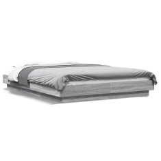 shumee Rám postele s LED osvětlením šedý sonoma 120 x 200 cm kompozit