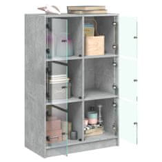 Vidaxl Highboard s dvířky betonově šedý 68x37x109 cm kompozitní dřevo