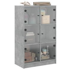 Vidaxl Highboard s dvířky betonově šedý 68x37x109 cm kompozitní dřevo