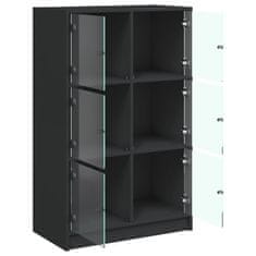 Vidaxl Highboard s dvířky černý 68 x 37 x 109 cm kompozitní dřevo