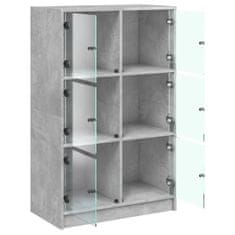 Vidaxl Highboard s dvířky betonově šedý 68x37x109 cm kompozitní dřevo