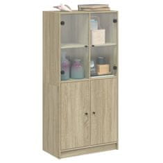 Vidaxl Highboard s dvířky dub sonoma 68 x 37 x 142 cm kompozitní dřevo