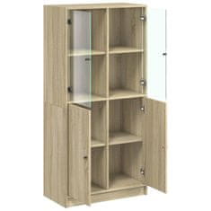 Vidaxl Highboard s dvířky dub sonoma 68 x 37 x 142 cm kompozitní dřevo