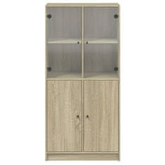 Vidaxl Highboard s dvířky dub sonoma 68 x 37 x 142 cm kompozitní dřevo