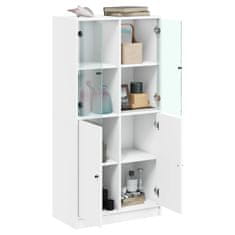 Vidaxl Highboard s dvířky bílý 68 x 37 x 142 cm kompozitní dřevo