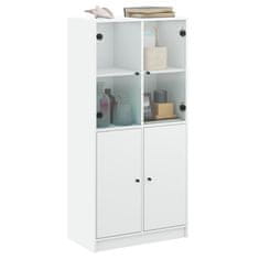 Vidaxl Highboard s dvířky bílý 68 x 37 x 142 cm kompozitní dřevo